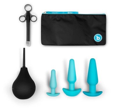 Zestaw do treningu analnego - B-Vibe Anal Training & Education Set Blue